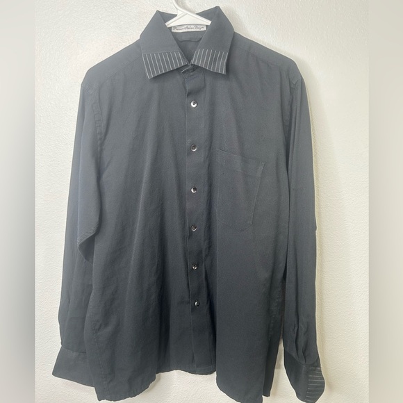 Peter England 40cm Black Dress Shirt - Picture 1 of 9
